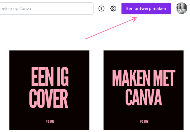 Instagram Hoogtepunt maken met Canva