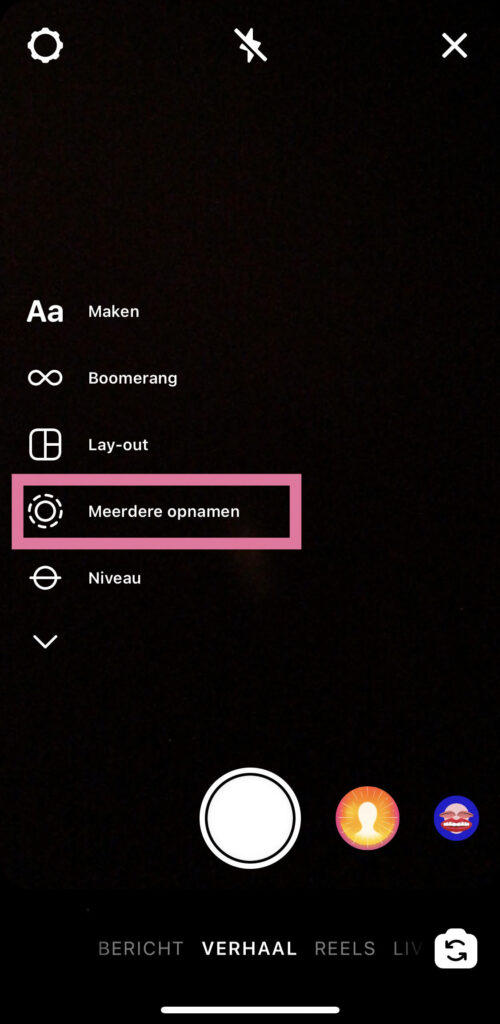 Instagram Photobooth Meerdere opnamen