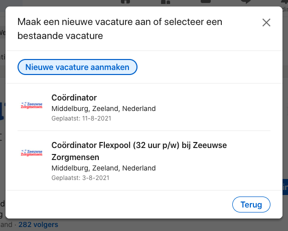 Vacature plaatsen op LinkedIn