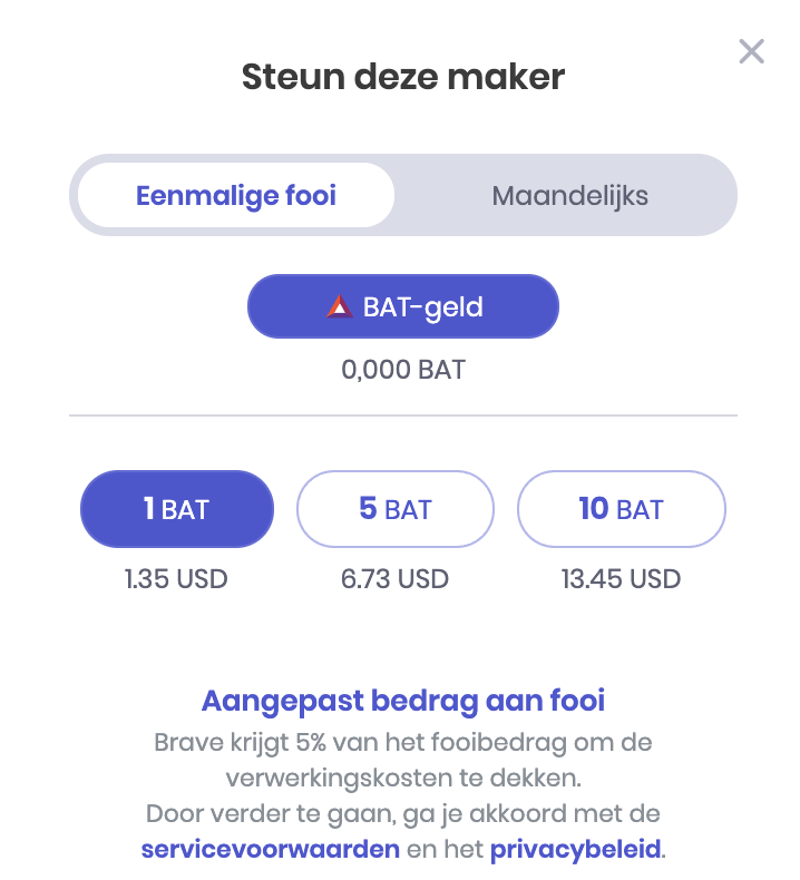 Brave Rewards verdienen Brave Rewards verdienen