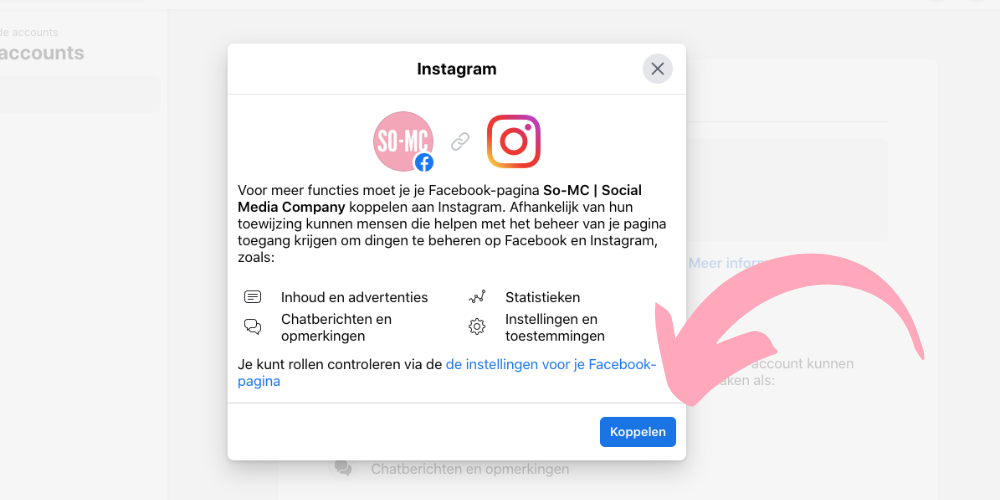 Instagram en Facebook koppelen via Meta Business Suite 