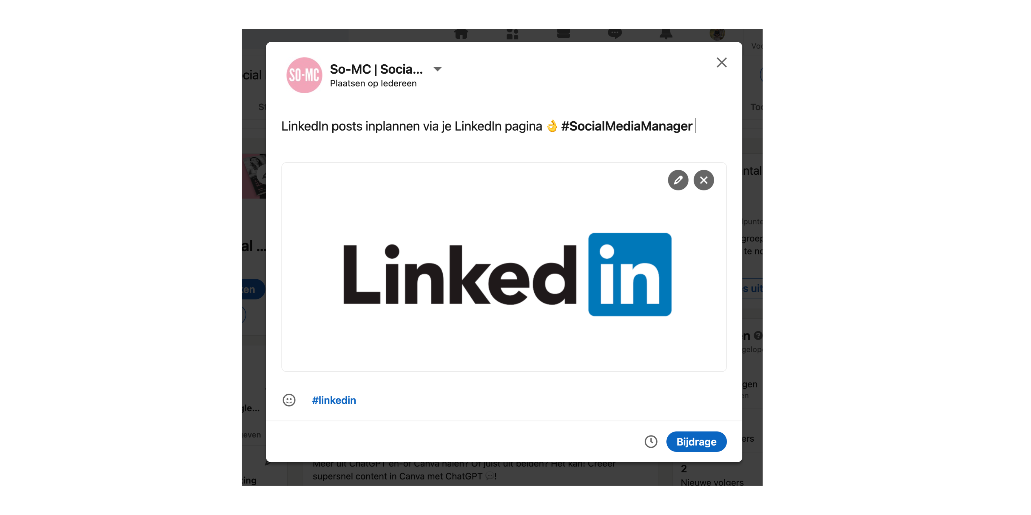 LinkedIn Posts inplannen 