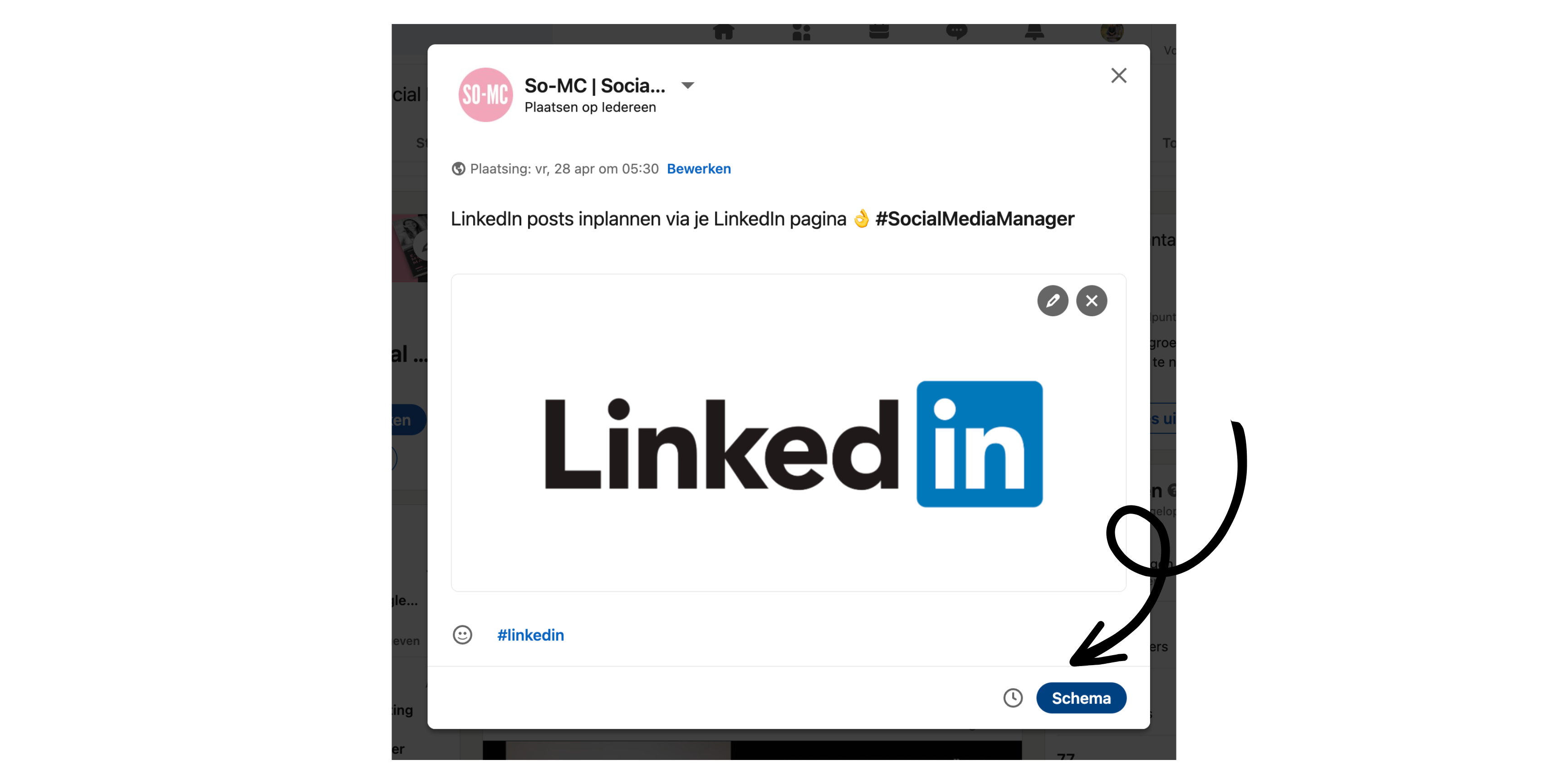 LinkedIn Posts inplannen 